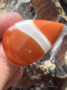 Bague en Agate orange du Botswana