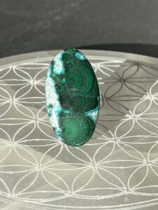 Bague Chrysocolle Malachite, Jaipur, Inde.