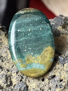 Bague en Jaspe océan grande ovale