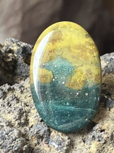Bague en Jaspe océan grande ovale vague