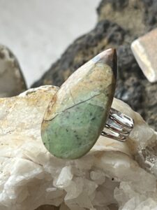 Bague variscite goutte