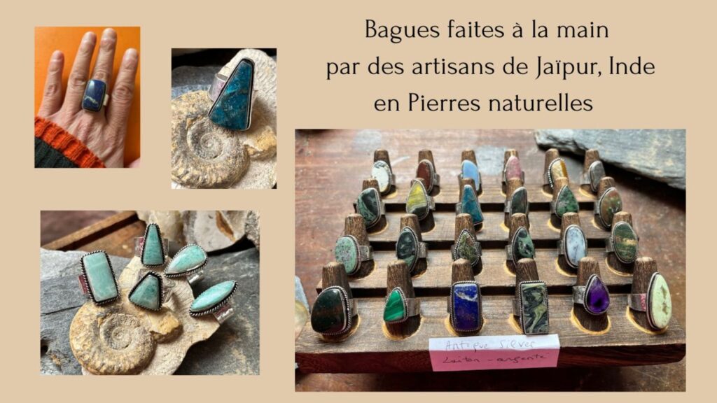 Bagues faites main artisans Jaïpur, Inde, Pierres naturelles Bagues faites main par les artisans de jaïpur en Inde. Bagues en pierres naturelles